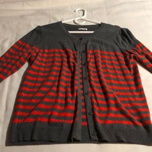 Red/Grey stripped Cartigan